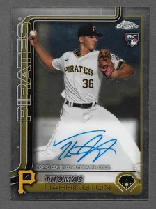 2025 Topps Chrome Baseball #RA-THA Thomas Harrington ROOKIE Autograph card AUTO - Picture 1 of 2
