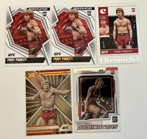 Lote de 5 tarjetas de novato 2022 Chronicles & Optic UFC - PADDY PIMBLETT RC - Imagen 1 de 6