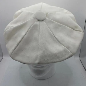 Kangol Design cremefarbene Zeitungsjungenmütze Herren groß hergestellt in den USA Gatsby flach Fahrermütze - Bild 1 von 9