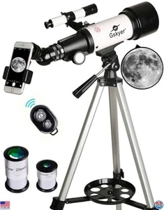 70mm Aperture 400mm AZ Mount Refracting Telescope for Kids & Beginners, Travel - Picture 1 of 6