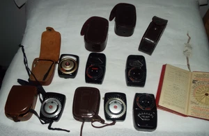 6 VINTAGE GE EXPOSURE METERS PLUS A 1936 EXPOSURE CALCULATOR HANDBOOK READ!!! - Picture 1 of 16