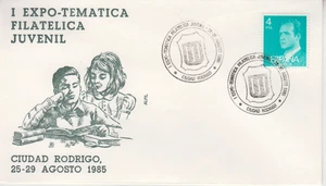 SPAIN : 1985 FDC/ COVER - SCOTT #1977 / JUVENILE PHILATELIC EXHIBITION - Picture 1 of 1