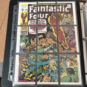 1975 Topps Marvel Comic Book Heroes Checklist 9 Pc. Puzzle 28 Card Lot - Picture 1 of 6