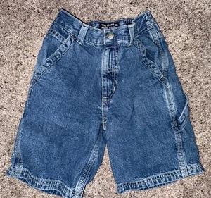 Vintage Polo Jeans Co Ralph Lauren Carpenter Shorts Boys 5 Blue Denim - Picture 1 of 6