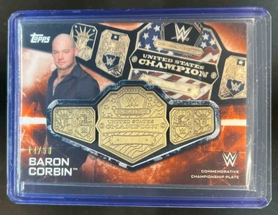 2019 Topps WWE SmackDown Live Baron Corbin Championship Relics Orange Plate #/50 - Image 1 of 2