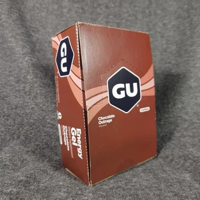 Gu Energy Gel Chocolate Outrage plus Caffeine 24 Packets EXP: 9/26 - Image 1 of 4