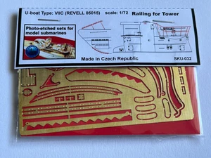 U-Boat Tipo VIIC Revell 05015 Barandilla Fotograbada para Piezas de Torre Escala 1:72 - Imagen 1 de 1
