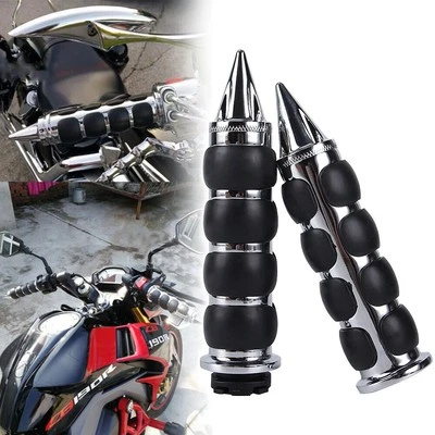 For Harley Touring Road King Electra Glide 1" Chrome Handle Bar Hand Grips NEW - Image 1 of 4