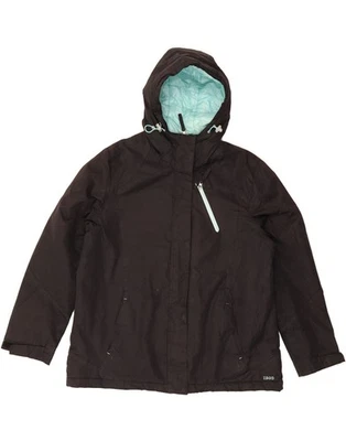 IZOD Womens Big & Tall Hooded Windbreaker Jacket UK 18 XL Black Polyester CS13 - Image 1 of 3