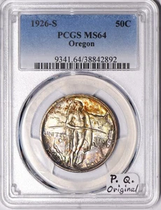 1926-S Oregon Commemorative Half Dollar PCGS MS-64; P.Q. Original - Picture 1 of 4