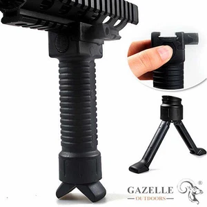 Military Tactical RIS Fore Grip Bipod Pod Picattinny Weaver Rail Rifle Foregrip - Picture 1 of 5