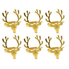 6/12Pcs Christmas Napkin Rings Alloy Reindeer Napkin Holders Elk Napkin Rings