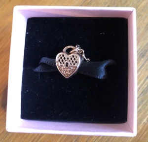 GENUINE PANDORA Rose Gold Plated Love You Lock Charm ALE MET Boxed - Picture 1 of 22