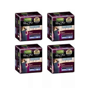 Depend Women Real Fit Super Underwear Large Discreet Breathable 4 x 8 = 32 Pants - Picture 1 of 11