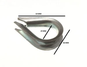 Wire Rope Thimble 12mm 1/2 BZP ZP Pack Size 20 - Picture 1 of 1