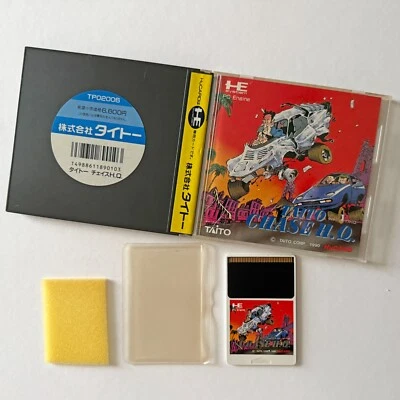 PC Engine Taito Chase H.Q. PCE HuCard NEC HQ Racing Game Japan JP - Image 1 of 4