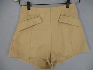 Sheike Shorts Womens 8 Yellow Beige Pockets Summer Beach Cotton Casual - Picture 1 of 14