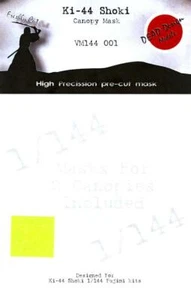 Dead Design 1/144 NAKAJIMA Ki-44 SHOKI "TOJO" CANOPY PAINT MASK Fujimi Kit - Picture 1 of 2