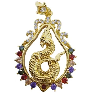 Colgante Amuleto Tailandés Naga Phraya Nak Prosperidad Riqueza Fortuna - Imagen 1 de 5