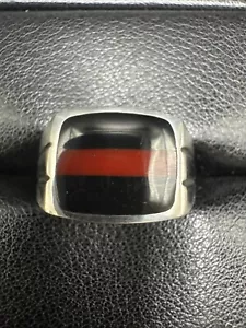 Anello fascia diaspro onice argento sterling 925 misura 10 nuovo condizioni - Foto 1 di 5