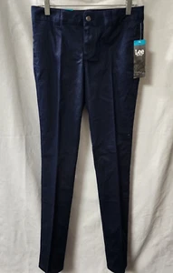 Lee Uniforms Big Girls' Junior Low-Rise Skinny Pants, Navy, 7 - Picture 1 of 9
