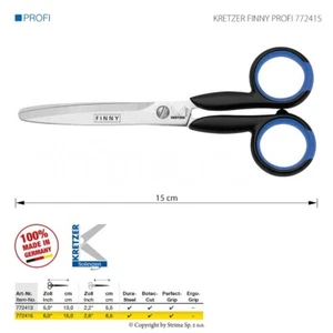 KRETZER FINNY 772415 - CRAFTS SCISSORS W/ROUNDED TIP - 6.0" / 15 cm - Picture 1 of 1