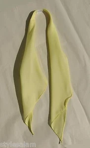 Scarf tie western cowboy square dance apache tie yellow NEW country DJ rodeo - Picture 1 of 1