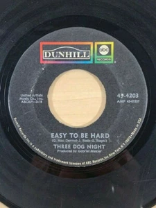 THREE DOG NIGHT: Easy To Be Hard - 1969 - 45RPM - VG - Picture 1 of 2