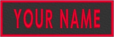 Custom Embroidery 11" x 3" Name Tag MC Emblem Patch Motorcycle Biker #99 - Image 1 of 4