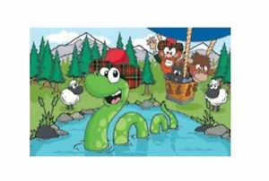 Schottische Neuheit Cartoon Nessie Geschirrtuch - Bild 1 von 1