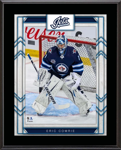 Eric Comrie Winnipeg Jets 10.5" x 13" Sublimated Player Plaque Cover