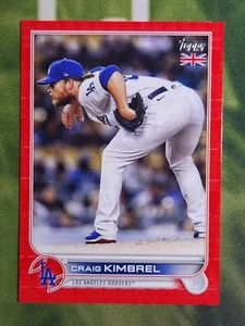 2022 Topps UK Edition Craig Kimbrel Big Ben Red /99 #88 Los Angeles Dodgers - Picture 1 of 2