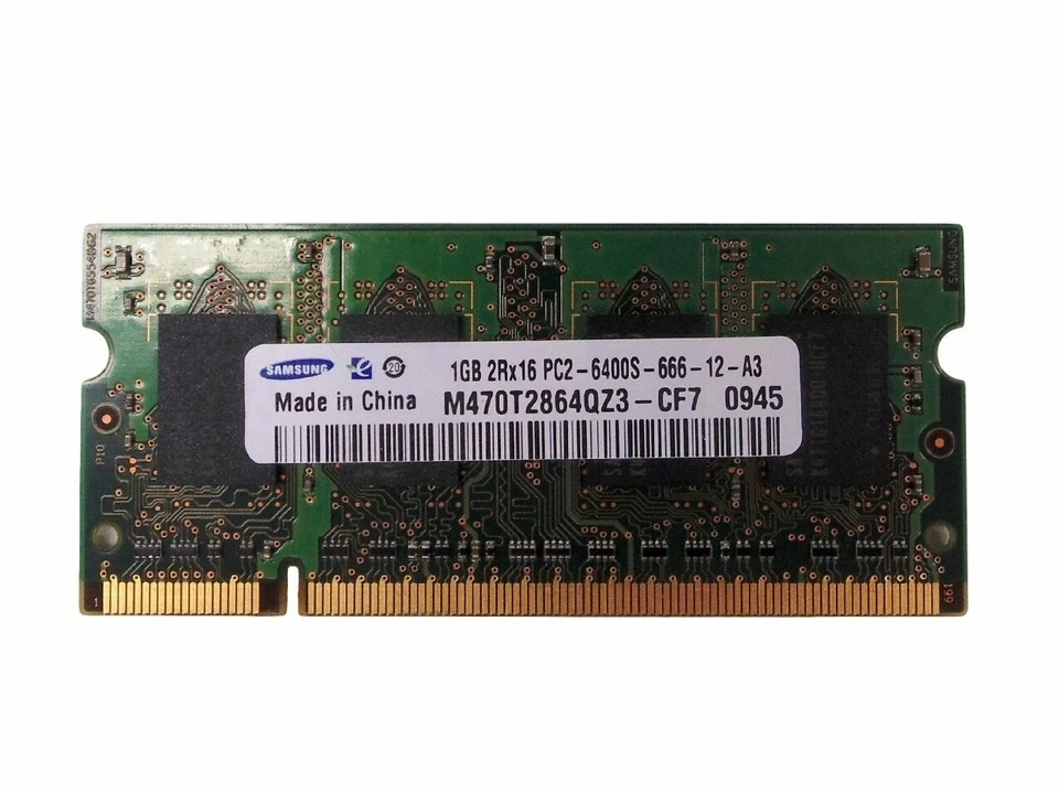 Samsung 1GB (1x1GB) DDR2 PC2-6400 S 800 MHz Laptop SODIMM RAM Memory 200-Pin - Image 1 of 1