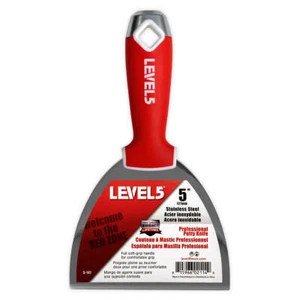 Cuchillo para juntas de paneles de yeso de 5" con mango de agarre suave - Acero inoxidable | LEVEL5 | 5-141 - Imagen 1 de 6