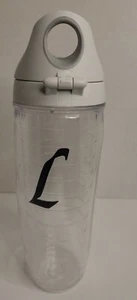 Vaso Tervis 24 oz con tapa blanca/monograma clásico "L" nuevo aislado transparente - Imagen 1 de 6