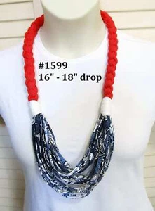 UNIQUE Infinity Necklace R1599 Patriotic Red/White/Blue GREAT Gift! - Picture 1 of 1