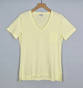 KETTLEWELL T-SHIRT EIS ZITRONENGELB BAUMWOLLJERSEY V-AUSSCHNITT TASCHE M 12 - Bild 1 von 10