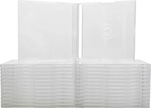 (25) CD Jewel Boxes - Clear Slim 7mm CD-5 Import Single J-Card Cases #CDBS78 - Picture 1 of 5