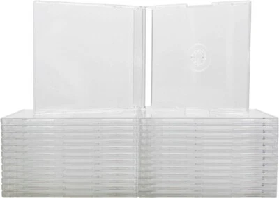 SQUARE DEAL RECORDINGS & SUPPLIES (25) CD Jewel Boxes - Clear Slim 7mm CD-5 Import Single J-Card Cases #CDBS78