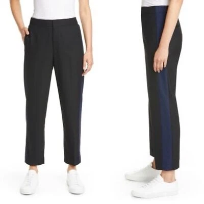 Club Monaco Ryanne Tuxedo Stripe Wool Blend Crop Pants - Image 1 of 4