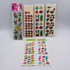 Lotto adesivi vintage SANDYLION Hambly DISNEY SNOW WHITE pesce cavallo marino olografico lamina - Foto 1 di 12