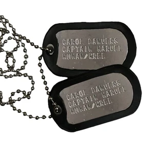 DogTag Capitan Marvel Ms Piastrine Militari Inox con incisione DogTags Avengers - Foto 1 di 3