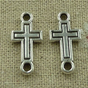Kostenloser Versand 132 Stück Tibetisches Silber Kreuzverbinder 23x11mm L-3497 - Bild 1 von 4