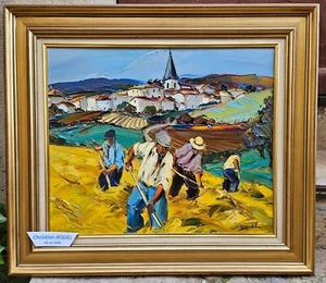 Paysans au labeur par Christian JEQUEL né en 1935 - Imagen 1 de 14