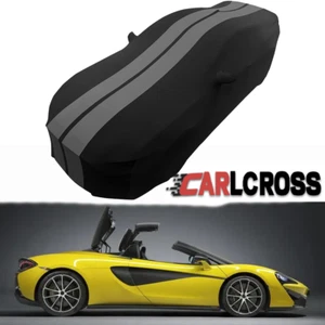 Gray and black Satin Stretch Cover Dustproof Protect For McLaren 570S - Picture 1 of 7