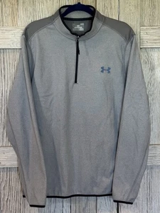Pullover Under Armour Para Hombres Grande Gris 1/4 Cremallera Suelto Coldgear Ropa Deportiva Atlética - Imagen 1 de 5