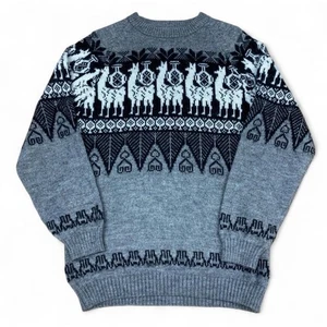 Suéter Alpaca Connection Perú Gris Llama Lana Pullover Unisex Tejido Alpaca M - Imagen 1 de 8