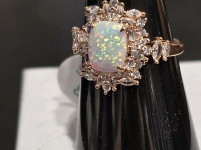 Bomb Party October 2025 Birthday Ring RG81265 Draped in Worth Opal RG Sz 8 - Image 1 of 4