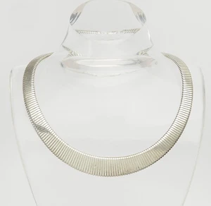Vintage Modern Sterling Silber graduiert Schlangenkette Retro Halskette - Bild 1 von 4