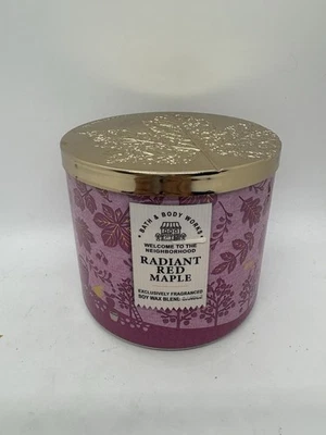 Bath and Body Works Radiant Red Maple  3 - Wick Candle 14.5 oz - Image 1 of 3